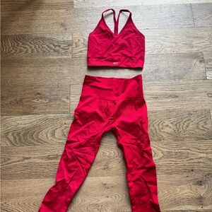 SET Active Red Leggings and Top Set